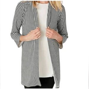 J. Jill Houndstooth Cardigan with 3/4 Sleeves
